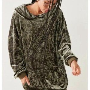 BDG Urban Outfitters Oversized Crushed Velvet Hoodie